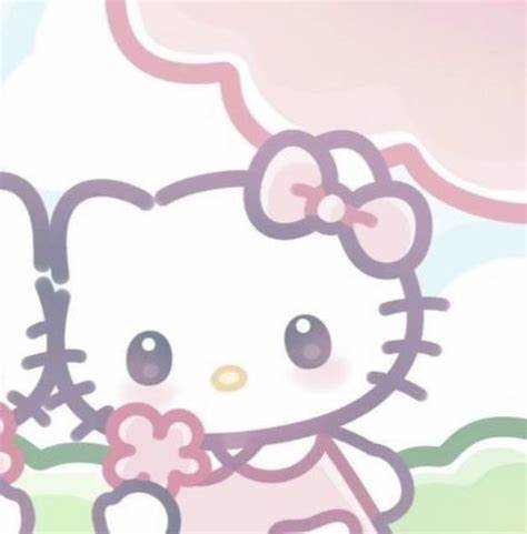 Hello Kitty wearing flowers