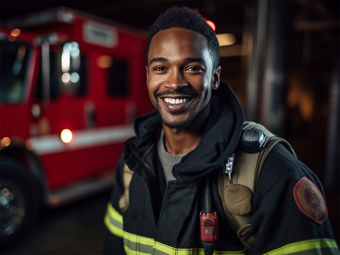 Smiling Firefighter