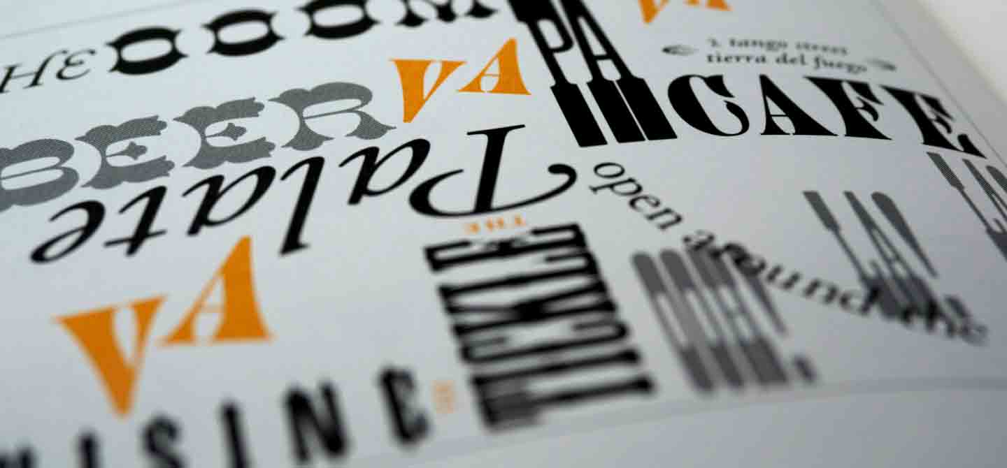 example of hard to read decorative text