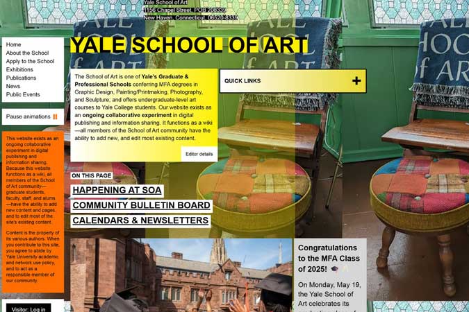 example of a poster using five competing fonts