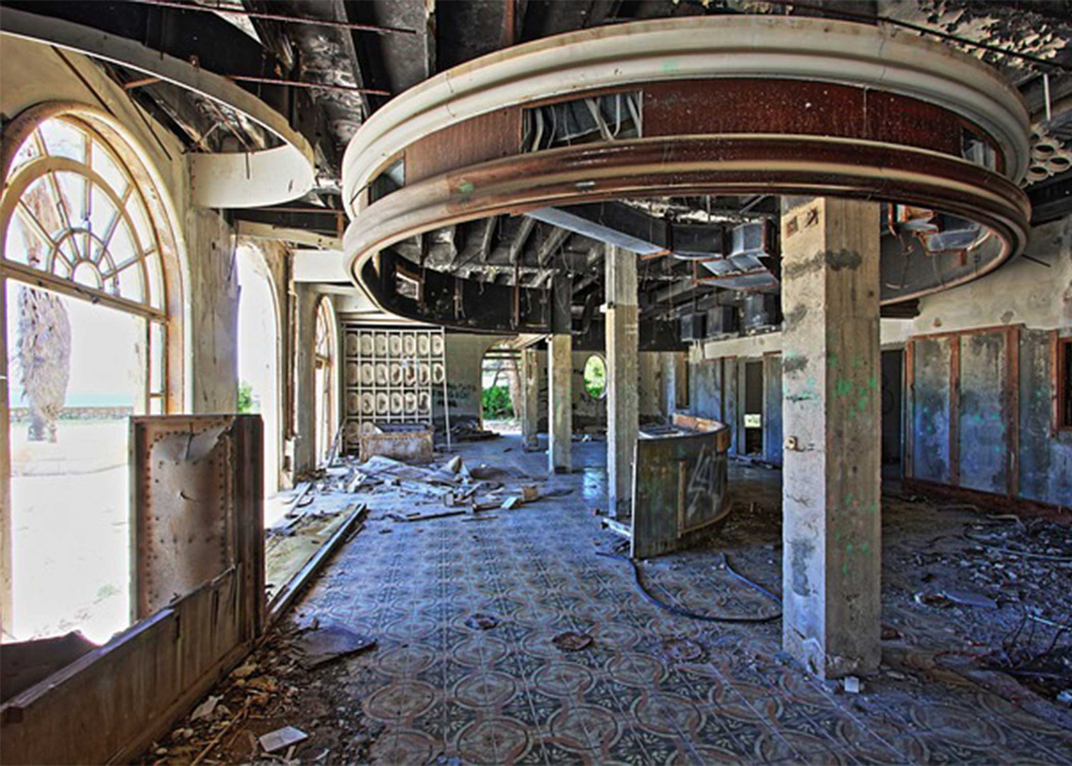Abandoned building interior