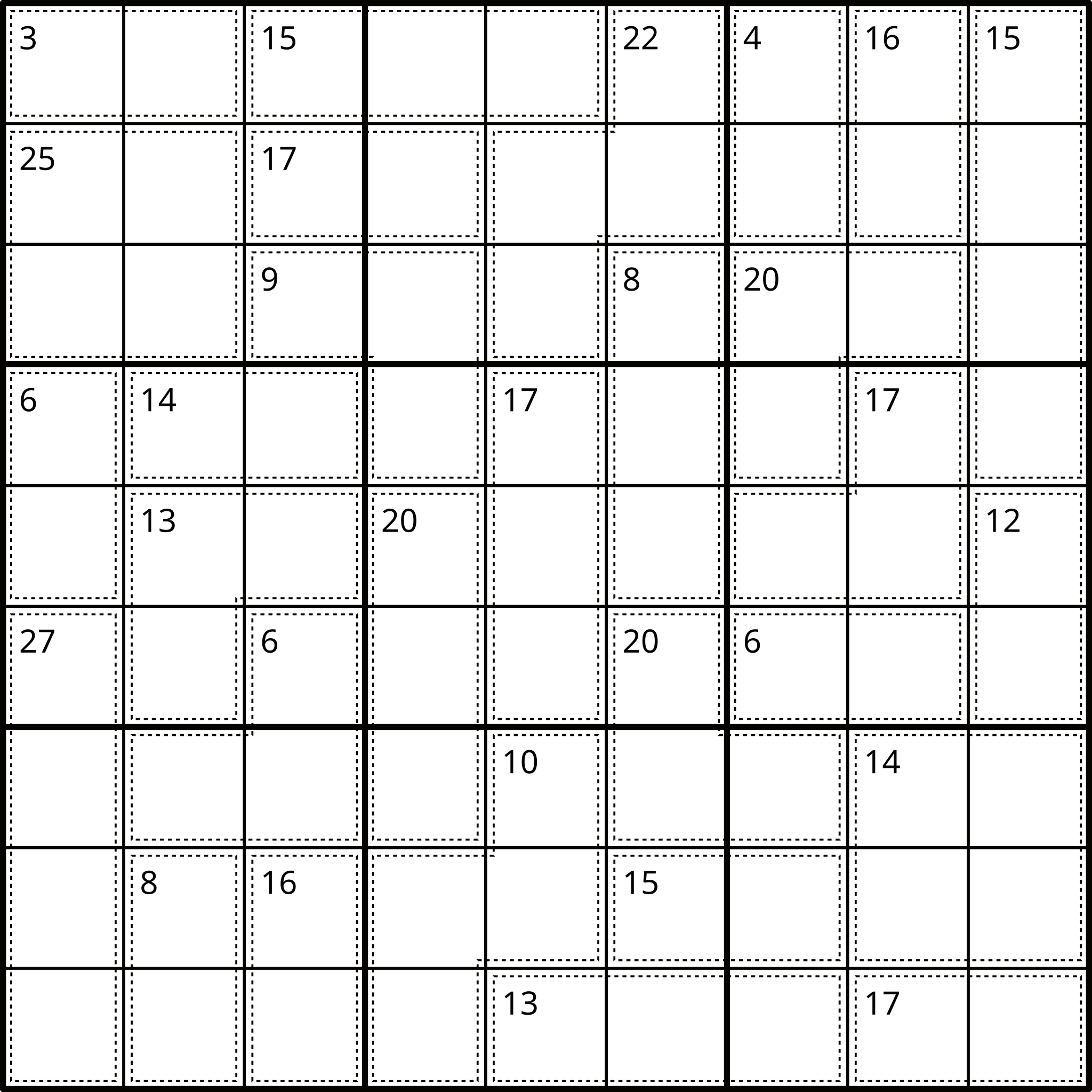 Killer Sudoku Grid