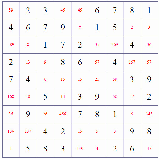 Grid with pencil marks