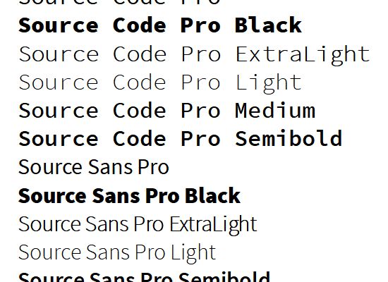 source font samples