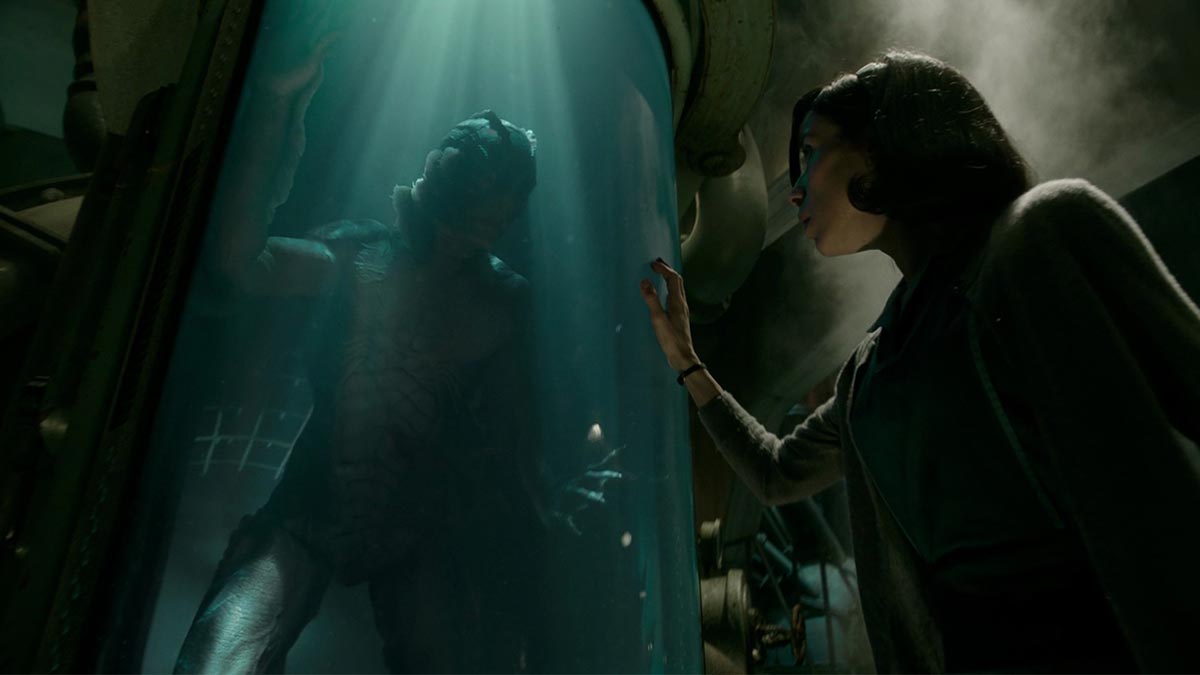 The Shape of Water (2017) Guillermo del Toro Amphibian Man and woman in glass cell