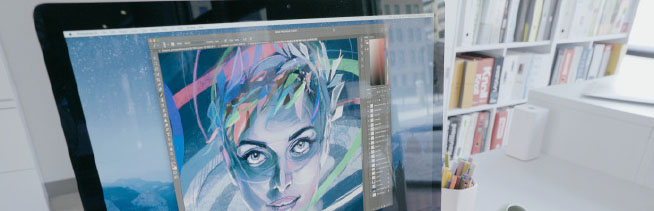 Digital Art on Monitor