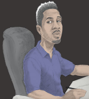 Self portrait caricature