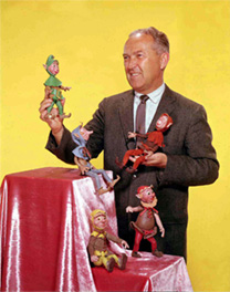 George Pal posing with his puppetoons