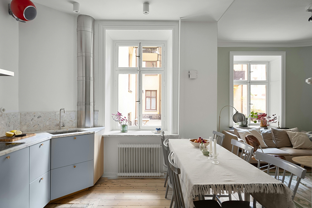 northern lights scandinavian color palette kitchen